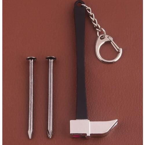 Anime Jujutsu Kaisen Keychain Kugisaki Nobara Hammer Nail Set Weapon Pendant Keyring For Men Women Cosplay Accessories