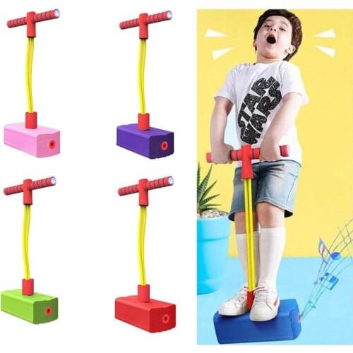 Kids Sports Games Toys Foam Pogo Stick Jumper Indoor Outdoor Fun Fitness Equipment Improve Bounce Sensory Toys for Boy Girl Gift