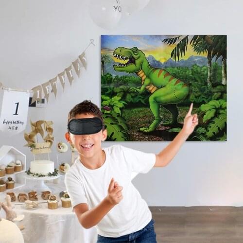 Dinosaur Party Supplies Jigsaw Game Kids Brithday Party Family Dinosaur Poster Games Baby Shower Jungle Animal Party Supplies