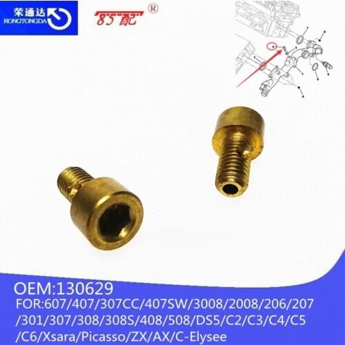 Engine drain bolt OEM130629 size6*100-18mm FOR Peugeot607/407/307CC/407SW/3008/2008/206/207/301/307/308/308S/408/508 CitroenC4