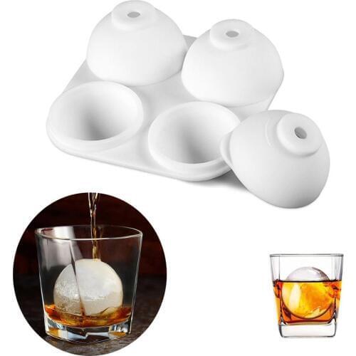 Creative silicone mold lollipop silicone mould DIY homemade ice cube mold spherical whiskey ice hockey maker bar drink accessory