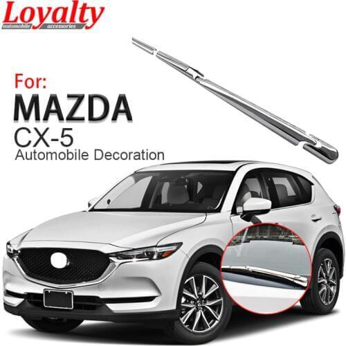 Loyalty for Mazda CX5 CX-5 2017 2018 Rear Window Water Wiper Trim Cover ABS Chrome Car Accessories Auto Styling