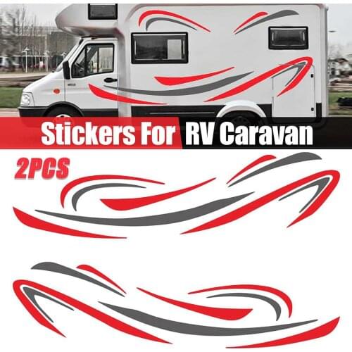Hot Hot Sell Two Side Motorhome Vinyl Stripes Graphics Stickers Waterproof KK Vinyl Decalss for JDM SUV RV VAN