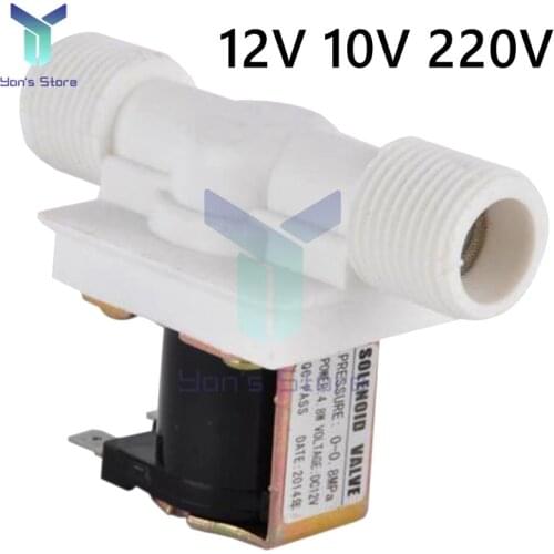 1/2" N/C DC 12V 24V AC 220V Magnetic N/C Electric Solenoid Valve Water Air Inlet Flow Switch Flat Angle Solenoid Valve Switch