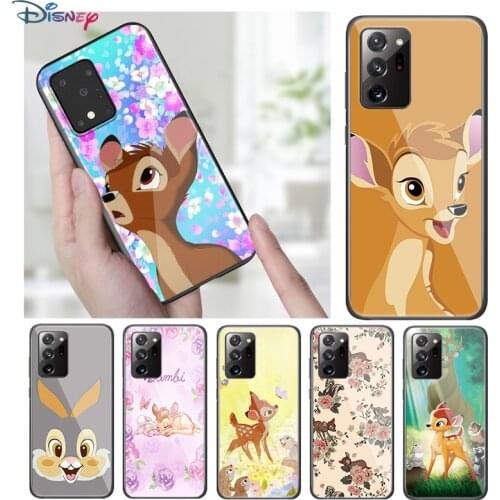 Disney Cartoon Animation Bambi For Samsung Galaxy A31 A51 A71 A91 A12 A32 A42 A52 A72 A02S Soft TPU Silicone Black Phone Case