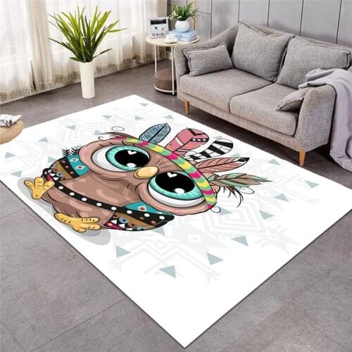 Newest Lion Large Carpet for Living Room Geometric Cartoon Play Floor Mat Tribal Animal Area Rug Fashion Carpets
