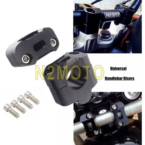 Motorcycle Scooter 1-1/8" Fat Handlebar Risers 28mm Mount Clamps with Bolts For Honda Kawasaki Yamaha Dirt Bike Quad Bikes ATV