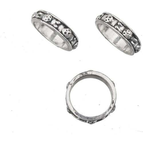 Scarf Loops Handiwork Accessorires DIY Customize Bracelet Antique Silver Circle Flower Wide Metal Jewelery Findings 21x5mm 15pcs