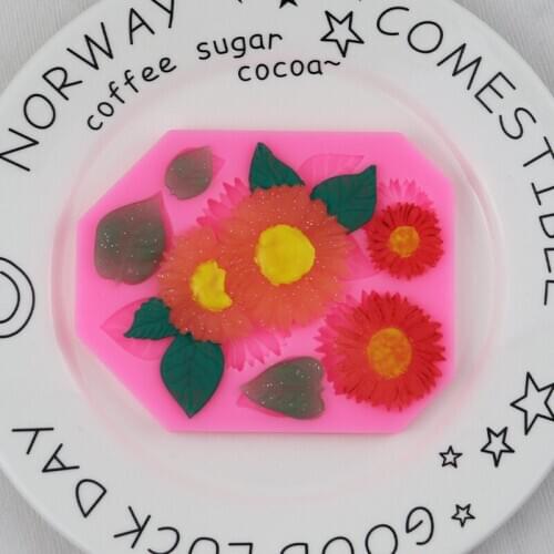 Sunflower Chrysanthemum Fondant Silicone Mould Phone Epoxy Mould DIY Decoration Ultra Light Clay Mould