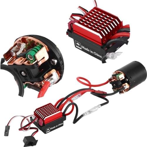 RC 540 35T 45T 55T Brushed Motor With 320 Speed Controller Waterproof ESC for RC Car Rock Crawler Axial SCX10 Model