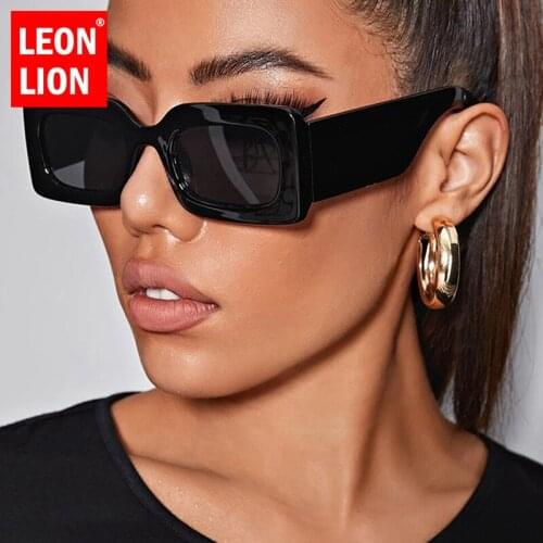 LeonLion Square Sunglasses Women 2021 Wholesale Vintage Luxury Brand Glasses Female Gradient Shades Eyewear Small Oculos De Sol