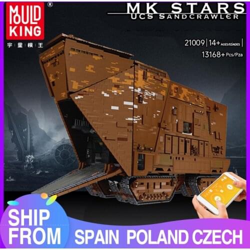 MOULD KING 21009 Star Planet Series APP RC Desert Creeper Full Sandcrawler Building Blocks MOC 13289 Bricks Toys with Motors