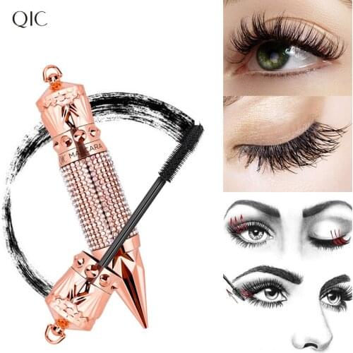 Queen Diamond Mascara for Women Natural Big Eyes Makeup Cosmetics Long-Last Silica Gel Brush Bushy Eyelashes Queens Scepter