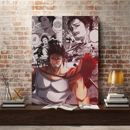 Yami Sukehiro Black Clover Manga Canvas Home Decor Anime Prints Dorm Living Room Bedroom Painting Wall Art Decoration Poster
