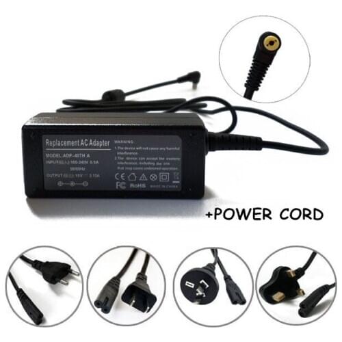 19V 2.15A Portable Mini Charger AC Adapter Cord For Acer Aspire One 521 533 751 Series 40W Laptop Charger Universal Caderno