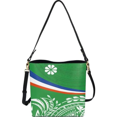 Women Crossbody Handbag New Trend Polynesian Hibiscus Luxury Woomen Bucket Bag Caual Travel Shoulder Bolsa 2021 Free Dropship