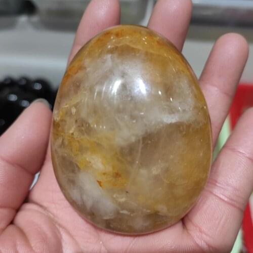 1pcs Natural quartz golden healer palm crystals healing stones for home decoration