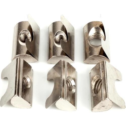 10pcs 3030 Half round nut M4 M5 M6 M8 shrapnel nut block elastic nut EU standard 30/40/45 series Aluminum Profile Accessories