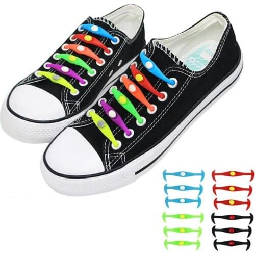 12 Pcs Elastic Shoelaces Silicone Shoe Laces No Tie High Quality Kids Adult Rubber Shoe Lace Outdoor Sneakers Quick Lazy