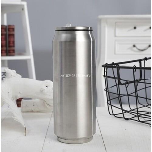 20pcs Stainless Steel Coffee Mugs with Flip up 12oz 17oz Thermos Double Walled Soda Cans Vacuum Insulated Straw Flask Mug NEW