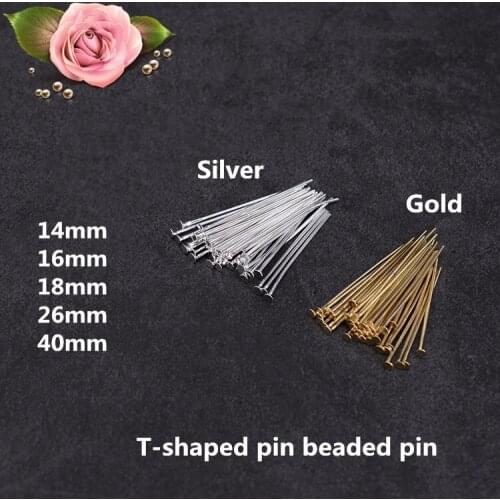 200pcs T-Shaped Beaded Needle Bijoux For Women Making Bracelet Necklace Earrings Headwear Beaded Material Diy Jewelry Findings