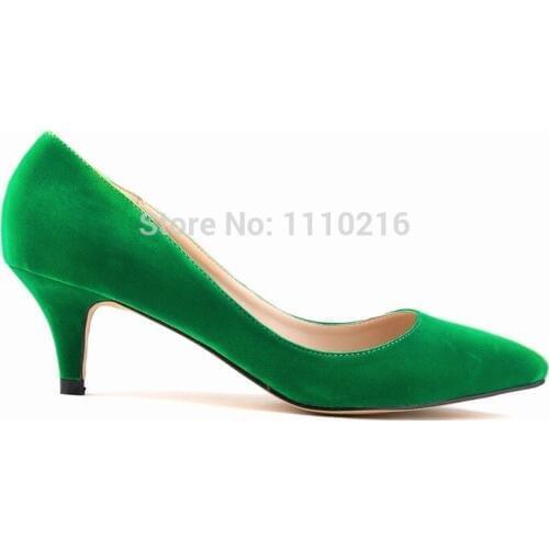 2016 hot sale ladies party wedding shoes 6 cm low heel large size casual fashion pointed toe shallow mouth pumps flock womens