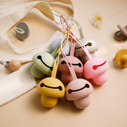 7 Colors New Baby Pacifier Holder Food Grade Silicone Infant Portable Soother Container Box Nipple Storage Box BPA Free