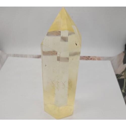 800-1000g 1pcs yellow Melting stone quartz obelisk crystal wand point reiki healing