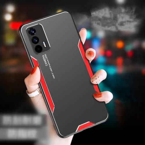 Aluminum+Soft TPU Back Case For OPPO Realme GT NEO V17 V13 V15 X7 Metal Matte Cover