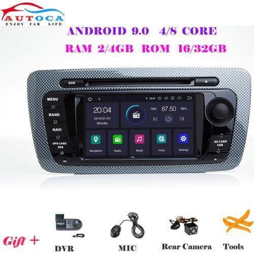 Carplay Android 10 Radio Car Multimedia DVD GPS Navigation For SEAT IBIZA 2009-2014 With Radio Mirroring Link Option DVR DAB