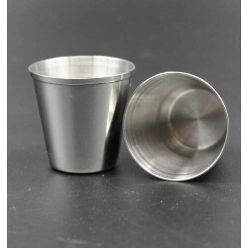 Cup vodka Whiskey stainless steel 1 oz 30ml Wine Beer Coffee Outdoor Travel Camping Drinkware