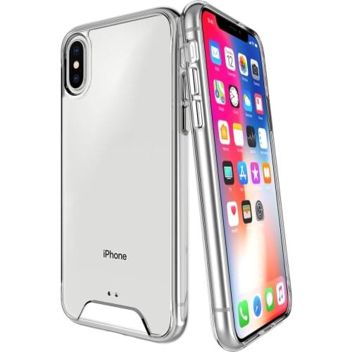 Space Phone Case for iPhone XR X Xs Max Soft Tpu + Hard PC HD Clear Cover Hybrid Shockproof Shell For iPhone X Fundas Capa