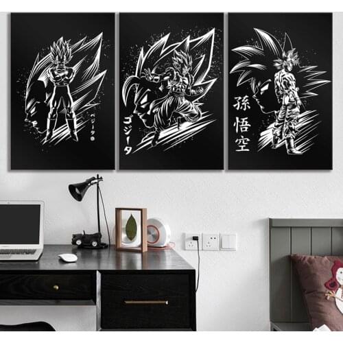 One Piece Anime Boys Black And White Posters Pictures HD Canvas Wall Art Home Decor Accessories Paintings Living Room Decoration