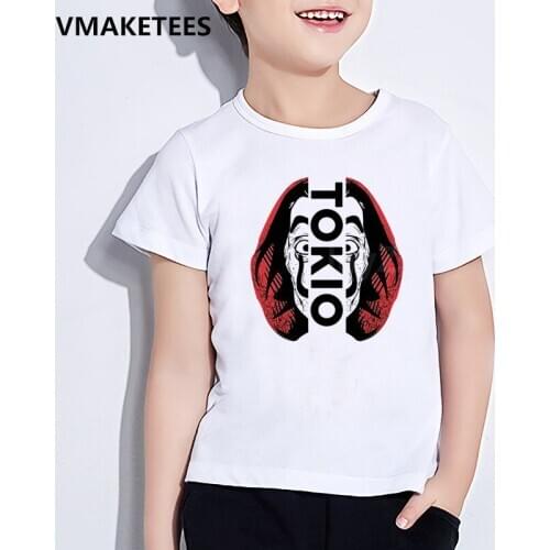 La Casa De Papel Kids T Shirt Funny Money Heist TV Series Cartoon Children Clothes Summer Baby Girls & Boys T shirt,HKP5329