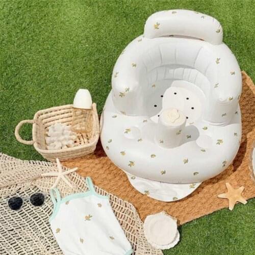 Baby Inflatable Bathroom Sofa Multifunctional PVC Inflatable Children Seat Learn Dinner Chair Portable Bath Stool For Babies