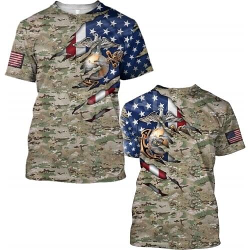 USA Army Flag Navy Veteran Eagle Men Women 3D Printed T Shirts Unisex Harajuku Shirt 12 Tee Tops