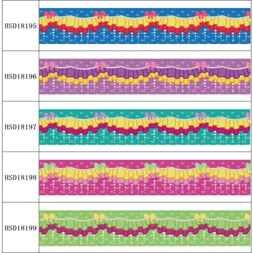HSDRibbon free shipping 3" 75mm heat transfer printed hsd-design series Grosgrain Ribbon 50Yards/Roll