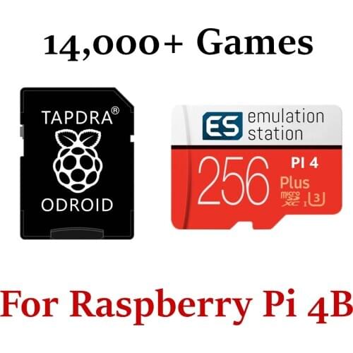 256 GB Retropie Emulation Station Micro SD Card - for Raspberry Pi 4, 3D Boxart, Video Previews