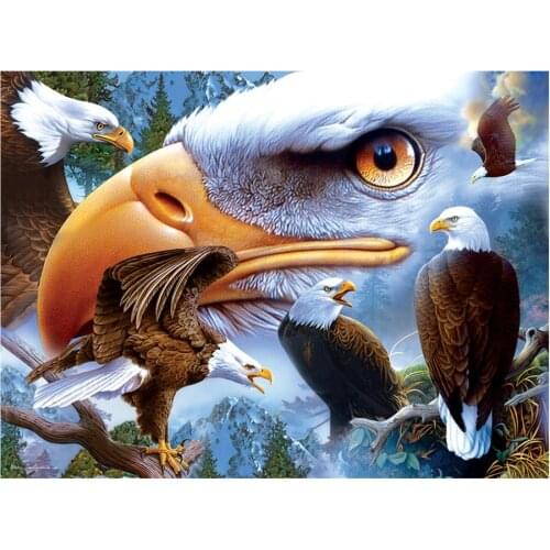 Animal Eagle Pattern 5D DIY Full Diamond Cross Stitch Diamond Mosaic Home Decoration