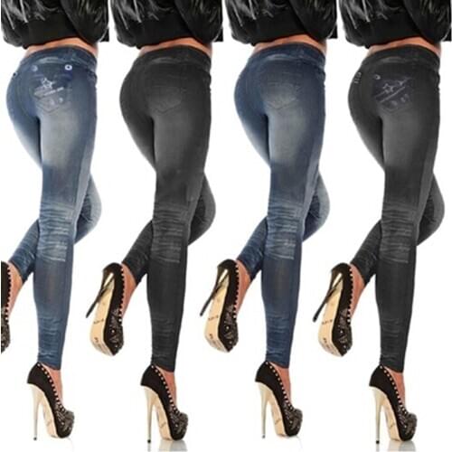 Push Up Seamless High Waist Warm Jeans Leggings Women Autumn And Winter Jeggings Pants Leggins Stretch Well