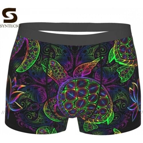 Turtle Underwear Plain Hot Customs Trunk Polyester Sublimation Males Boxer Brief