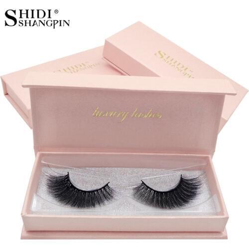 SHIDISHANGPIN hand made mink eyelashes 3d mink makeup false eyelash false eyelash faux cils 1 box natural long eyelashes #69