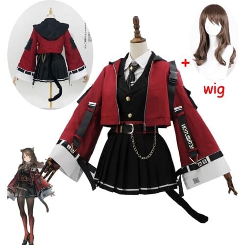 New Arknights game! SkyFire TEXAS Cosplay Costume Women Cute Dress Halloween Carnival Uniforms Full Set and Wig