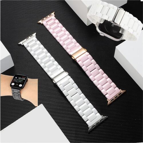 New Ceramic Bracelet 40 44mm for Apple Watch 5 Band Classic wristband strap for iwatch 4 3 2 1 Smart watch Accessories 38 42mm