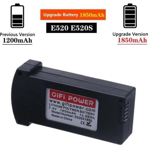Upgrade 7.4V 1850MAH LiPo Battery For RC E520 E520S JD-22S RC Quadcopter Spare Parts 7.4V Battery For E520 Drone Accessories
