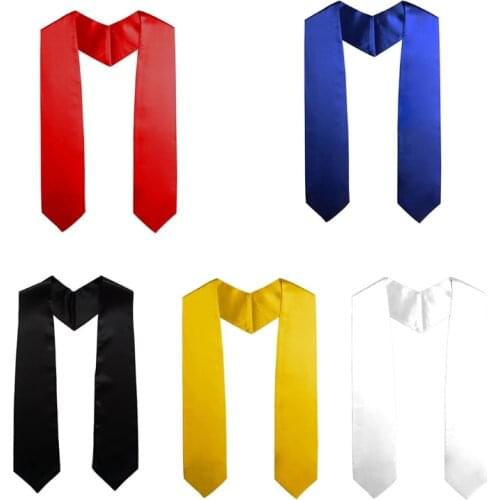 Graduation Stole for Academic Commencement Unisex Adult Plain Choir Stole Red White Blue Adult Honor Shawl