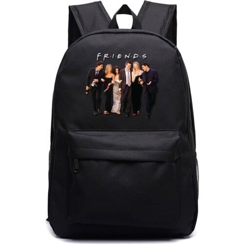 Friends Tv Shows Prints Womens Backpacks Bag Mens Laptop Backpack Teenager Daypack for Student Schoolbag Travel Bags Mochila
