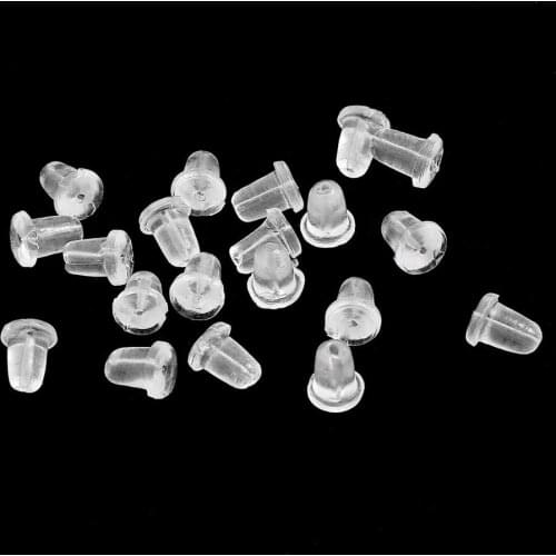 Hot 200pcs/lot Rubber Earring Back Silicone Round Ear Plug Blocked Caps Earrings Back Stoppers For DIY Parts Jewelry Making