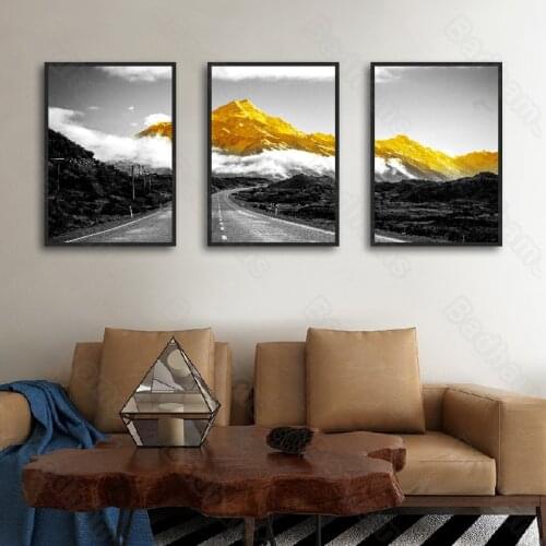 Nordic style highway landscape simple porch building mural living room background wall corridor aisle hanging painting