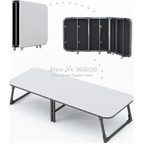Folding bed type single home adult lunch bed office nap bed simple wooden bed
